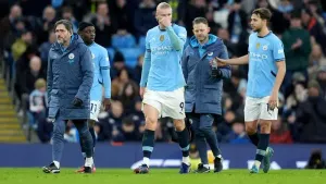 Manchester City boss Pep Guardiola plays down fears over Erling Haaland injury