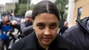 Chelsea and Australia striker Sam Kerr arrives at Kingston Crown Court (Jordan Pettitt/PA)