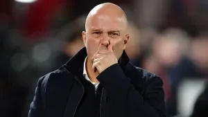 Liverpool head coach Arne Slot regrets losing his cool in the Merseyside derby (Mike Egerton/PA)