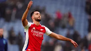 Super sub Mikel Merino’s double keep Arsenal in the title chase