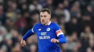 Aaron Ramsey went off injured on a dismal night for Cardiff (PA)