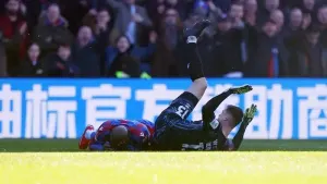 FA submits claim to extend Liam Roberts’ ban for Jean-Philippe Mateta challenge