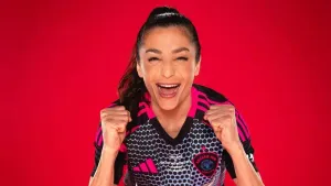 Nadia Nadim is set to play for the World team at Soccer Aid in July (UNICEF/Soccer Aid Productions/Stella Pictures)
