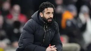 Manchester United manager Ruben Amorim believes his side are improving (Nick Potts/PA)
