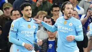 Jack Grealish and Omar Marmoush on target as Manchester City ease past Leicester