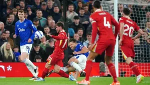 Referees’ body says James Tarkowski should have been sent off against Liverpool