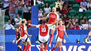 Arsenal win Women’s Champions League as Stina Blackstenius goal downs Barcelona