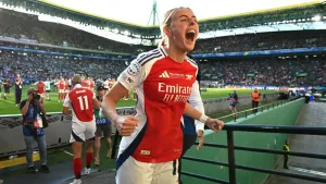Chloe Kelly celebrates European glory months after pondering break from football