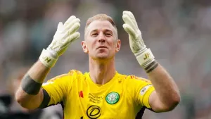 Celtic goalkeeper Joe Hart is returning to Parkhead for this year’s Legends match (Jane Barlow/PA)