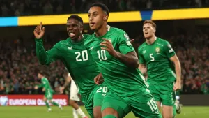 Adam Idah scored a stoppage time equaliser to send the Republic of Ireland into their World Cup qualifier in Armenia on the 
