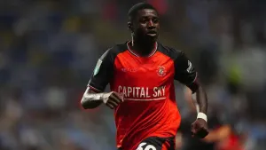 Gideon Kodua’s last-gasp penalty earns Luton draw at Blackpool