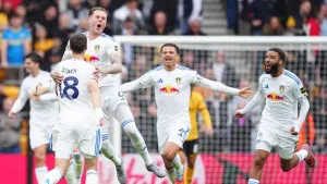 Leeds came from a goal down to beat Wolves (David Davies/PA)