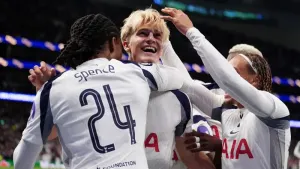 Thomas Partey on losing side as Tottenham win on Champions League return