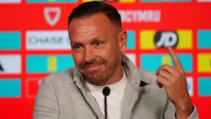 Wales manager Craig Bellamy has suggested playing “ridiculous” England at Wembley this week is an unfair fight (Ben Birchall