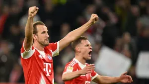 Harry Kane scored his 400th goal in club football as Bayern Munich beat Borussia Dortmund 2-1 (Lennart Preis/AP/PA)