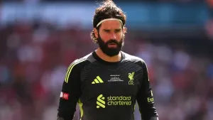 Liverpool goalkeeper Alisson Becker injured his hamstring (Adam Davy/PA)