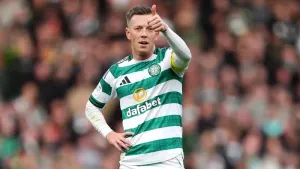 Celtic’s young strikers have the world at their feet, says Callum McGregor (Andrew Milligan/PA)