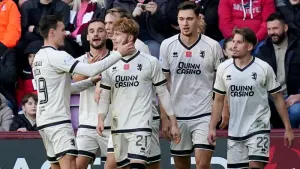 Luca Stephenson header earns Dundee United draw at leaders Hearts