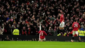 Patrick Dorgu’s goal saw Manchester United beat Newcastle (Martin Rickett/PA)