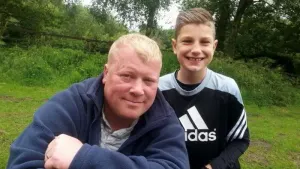 Rhys Bennett urges people not to struggle in silence after father’s suicide