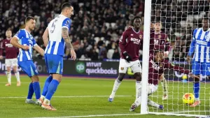 West Ham watch relegation lifeline slip away in entertaining draw with Brighton