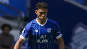 Cardiff striker Yousef Salech in hospital after neck injury against Stockport
