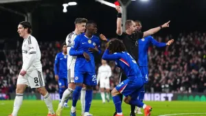 Marc Cucurella was sent off in the first half (Bradley Collyer/PA)