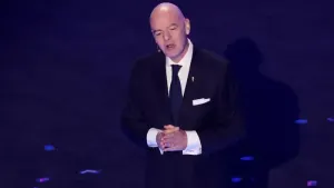 Gianni Infantino aims dig at British football fans in speech to world leaders