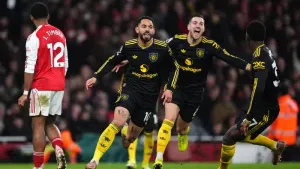 Matheus Cunha fires Man Utd to thrilling comeback win at Arsenal to stun leaders