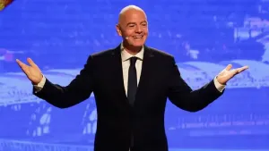 Gianni Infantino has apologised to British fans over remarks he made last month (Bruna Prado/AP)