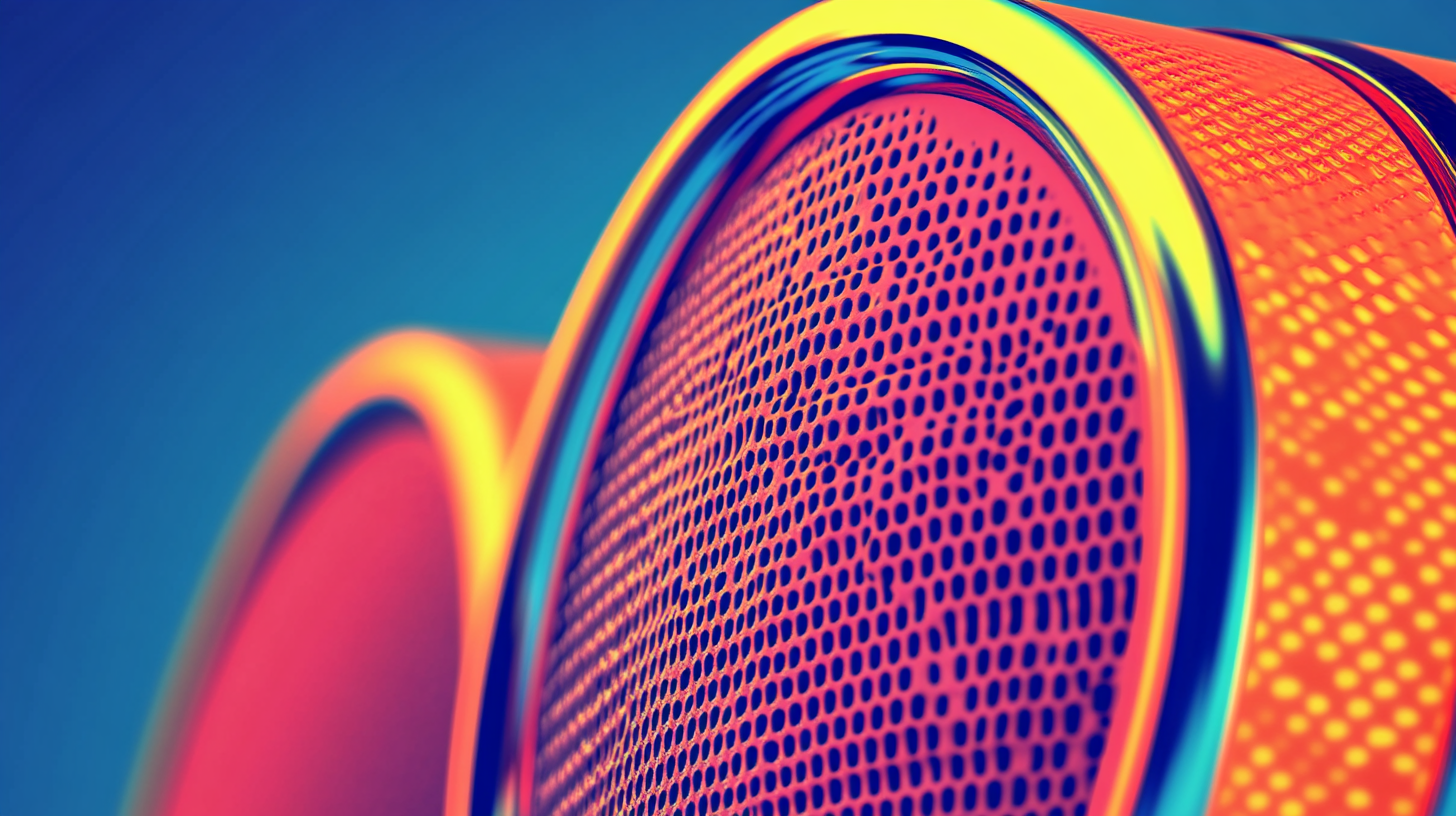 Abstract illustration of a speaker grill