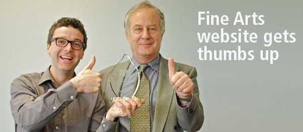 Fine Arts website garners accolades