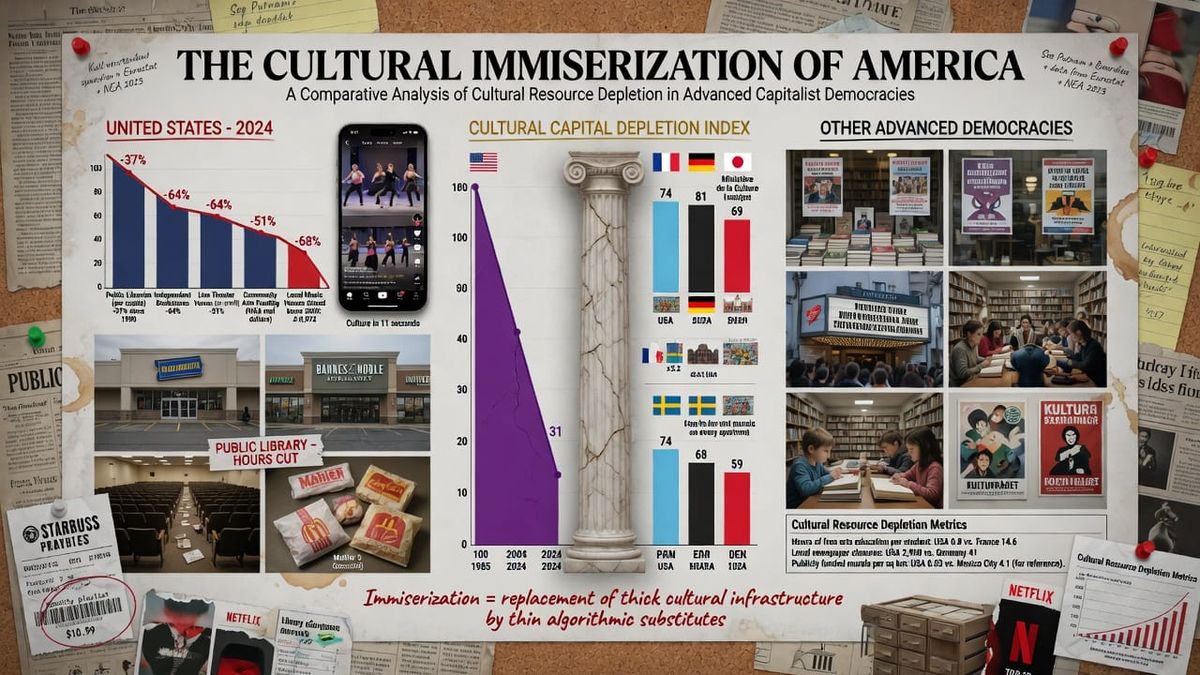 The Cultural Immiserization of America: A Comparative Analysis of Cultural Resource Depletion in Advanced Capitalist Democracies