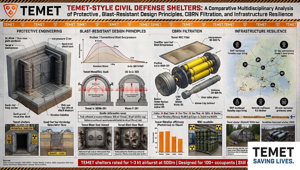 Temet-Style Civil Defense Shelters: A Comparative Multidisciplinary Analysis of Protective Engineering, Blast-Resistant Design Principles, CBRN Filtration, and Infrastructure Resilience