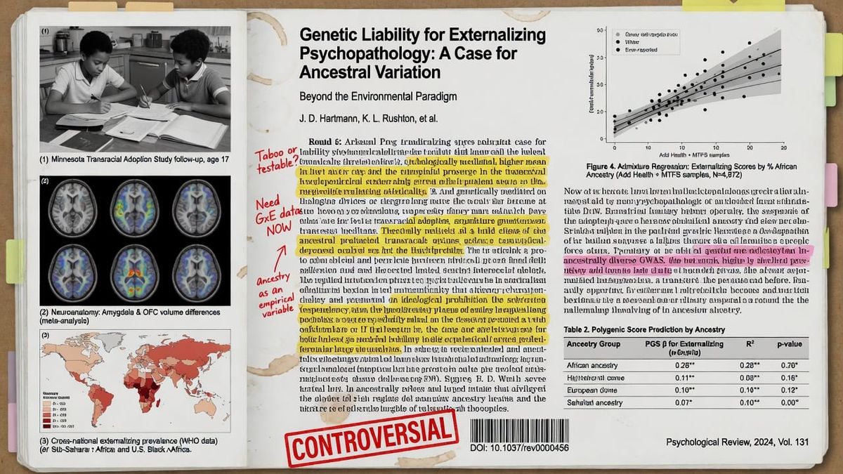 Race, Life History Strategy, and the Externalizing Spectrum: A Genetically Informed Test of Differential-K Theory