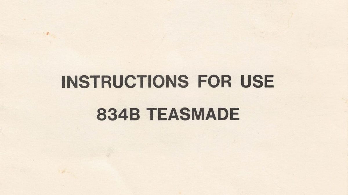 Goblin Teasmade 834b Manual