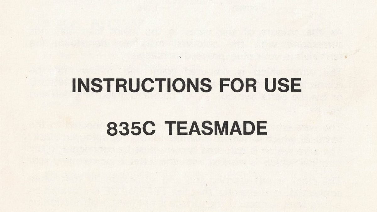 Goblin Teasmade 835c Manual