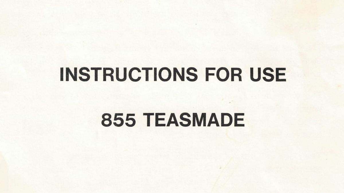 Goblin Teasmade 855 Manual