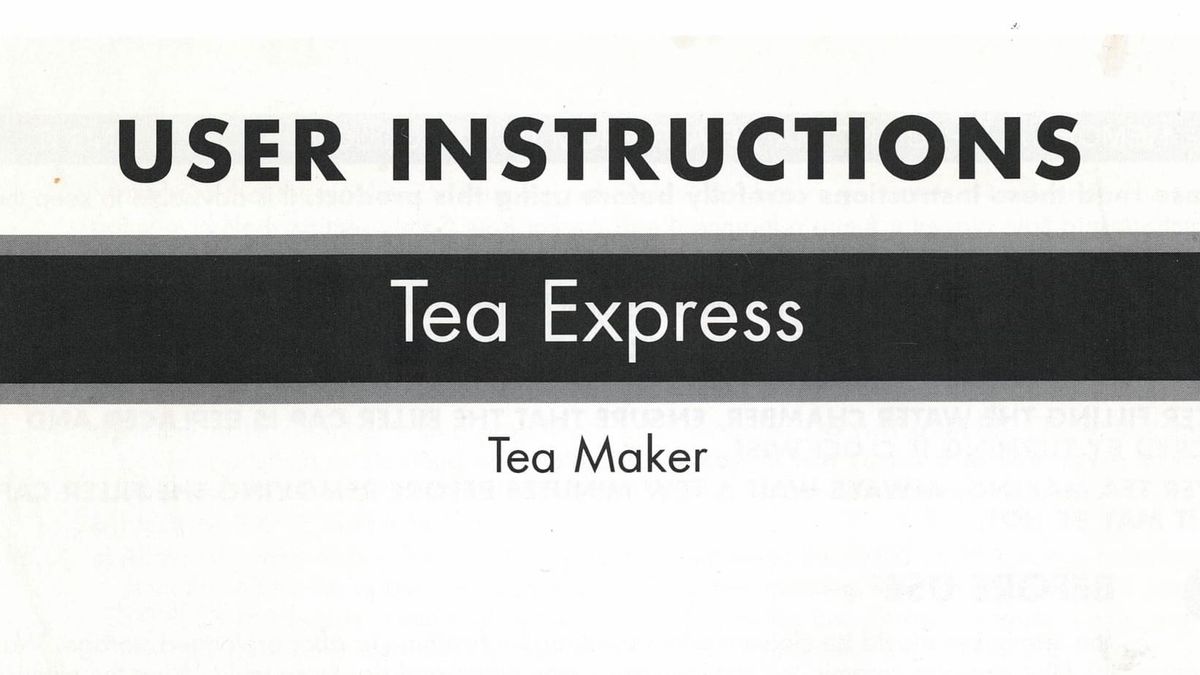 Micromark Tea Express MM52183 Teasmade Manual