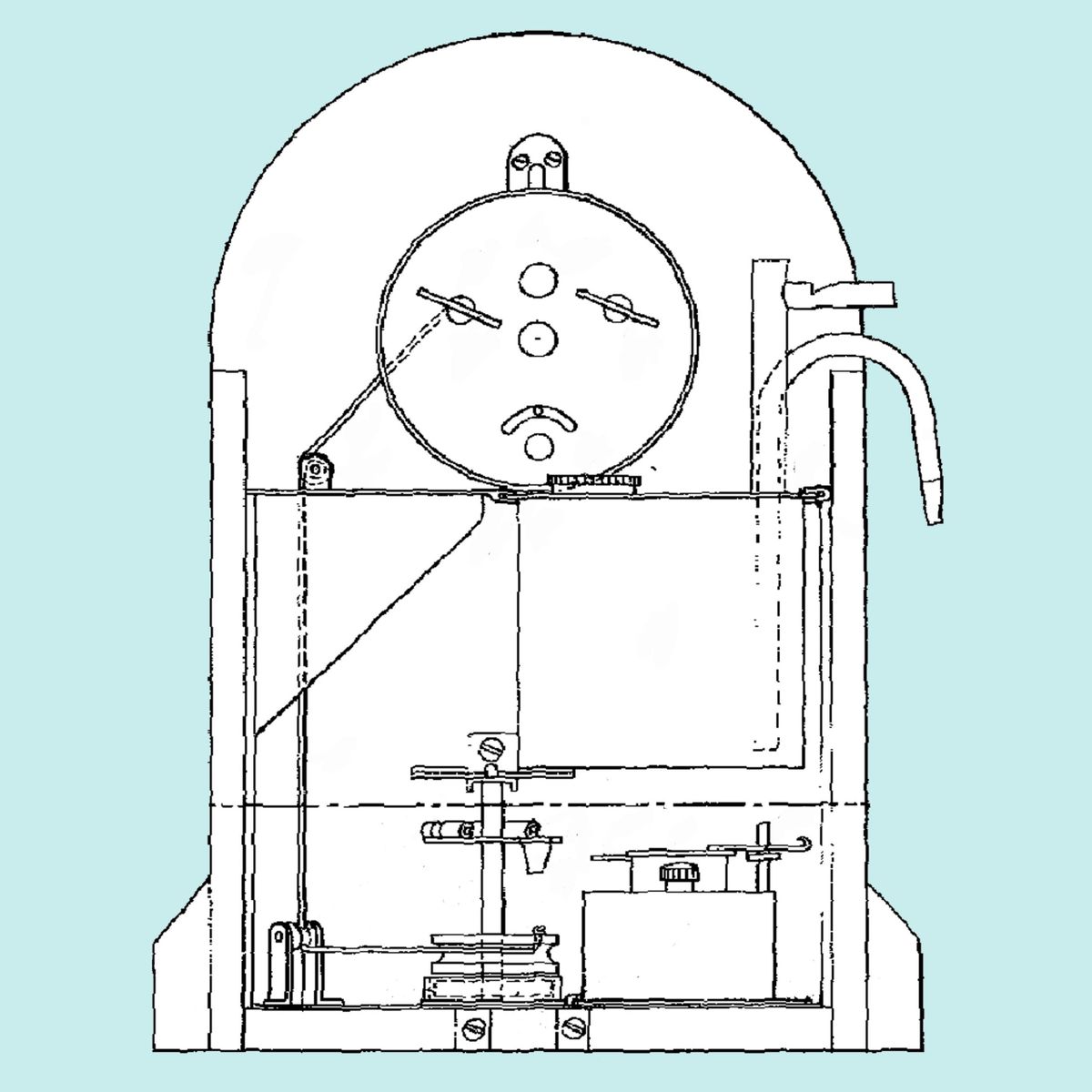 1898 James Perry's Combined Alarm, Clock, and Water Heating Apparatus
