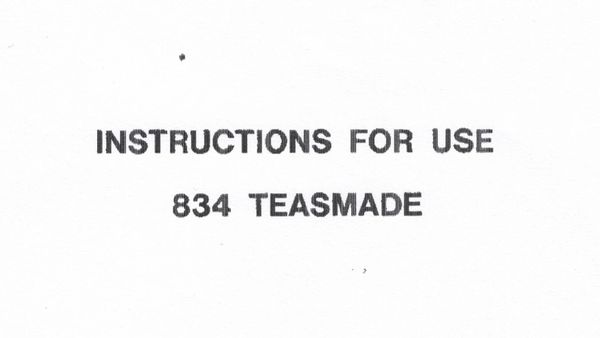 Goblin Teasmade 834 Manual