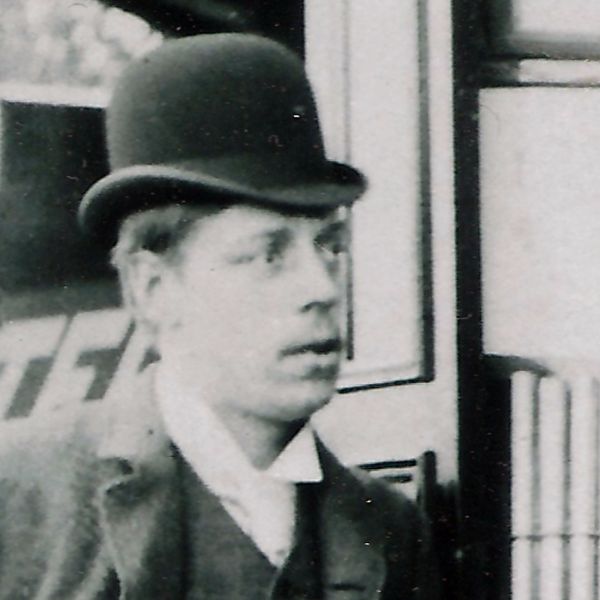 Samuel Rowbottom at an exhibition with his teawaker, copyright Michael Lewis