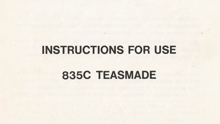 Goblin Teasmade 835c Manual