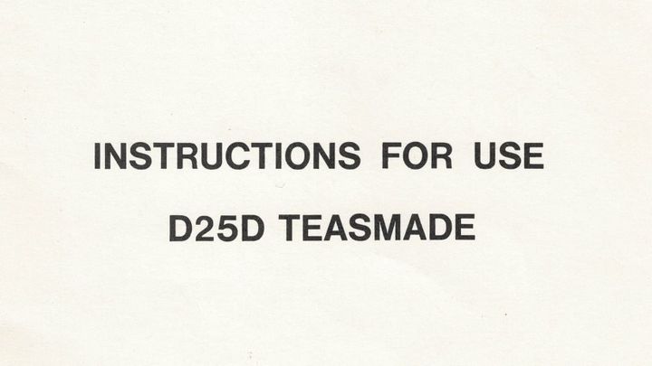 Goblin Teasmade D25d Manual