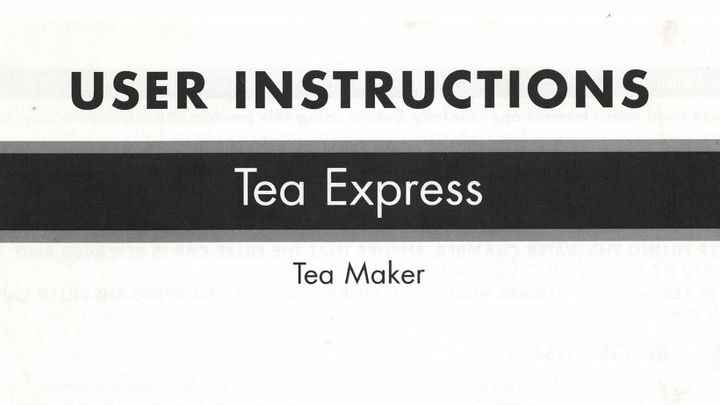 Micromark Tea Express MM52183 Teasmade Manual