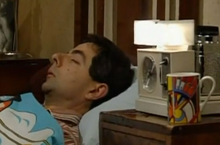 Mr Bean finds a novel use for a Teasmade