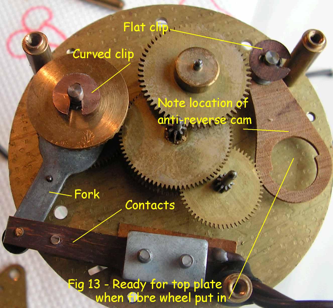 Fig 13 - ready for top plate when fibre wheel put in
