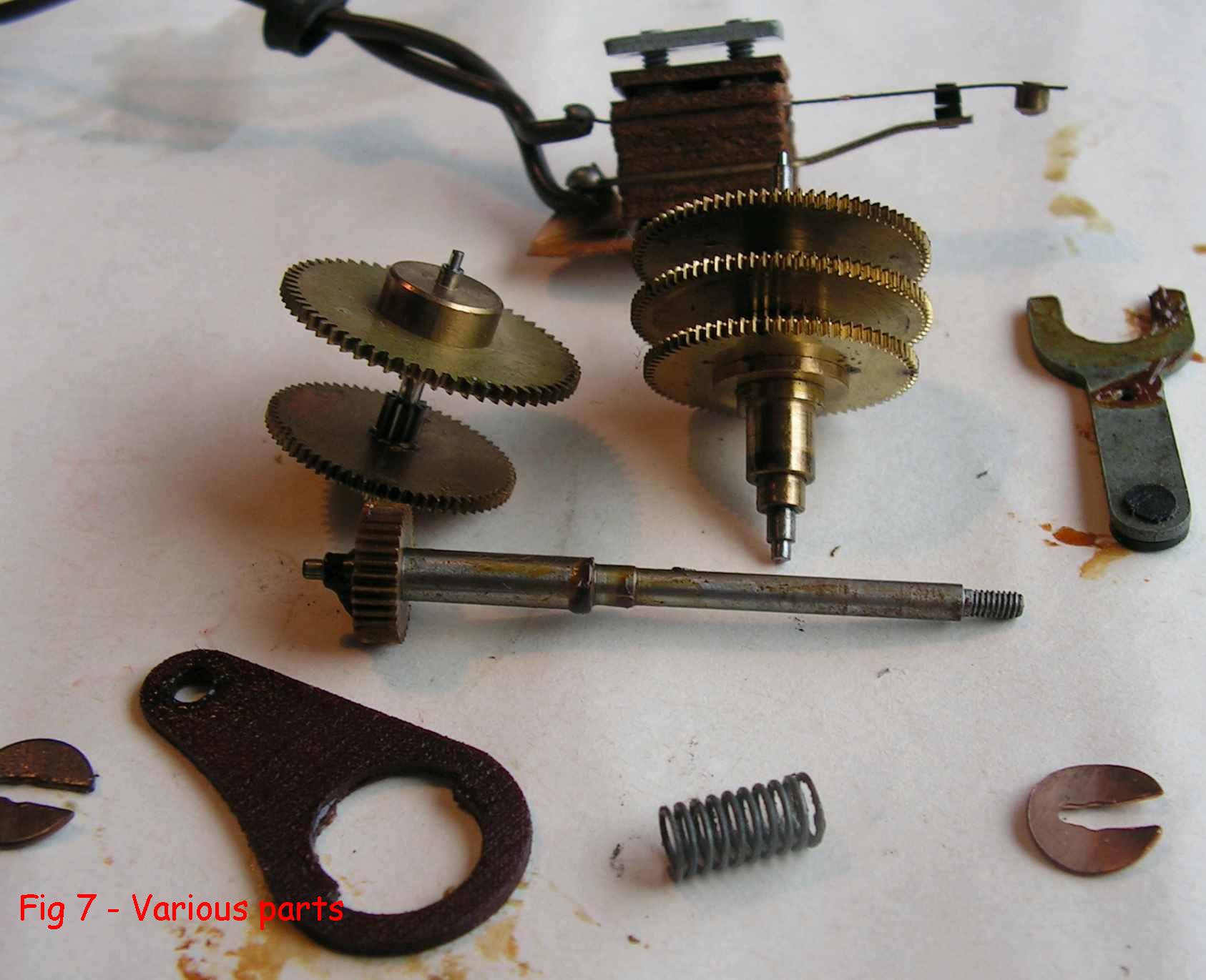 Fig 7 - various parts removed