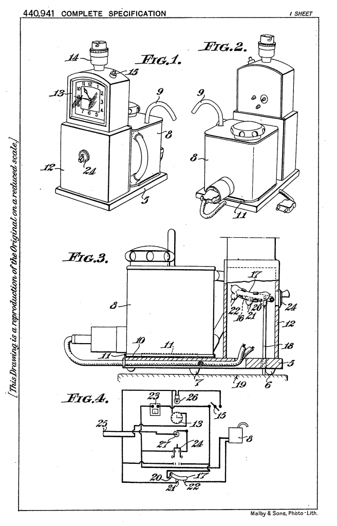George Absolom's Patent for Hawkins Tecal GB440941