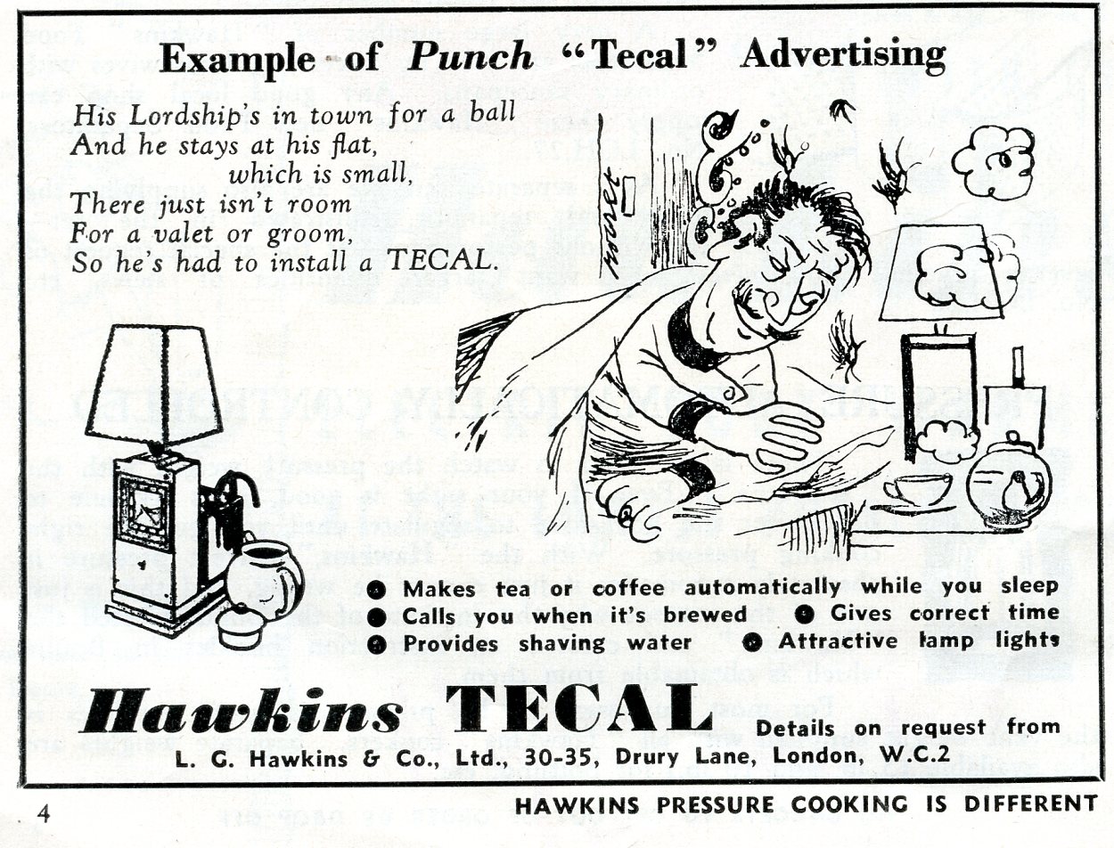 Hawkins Tecal 1200 Punch advert Sep 1952